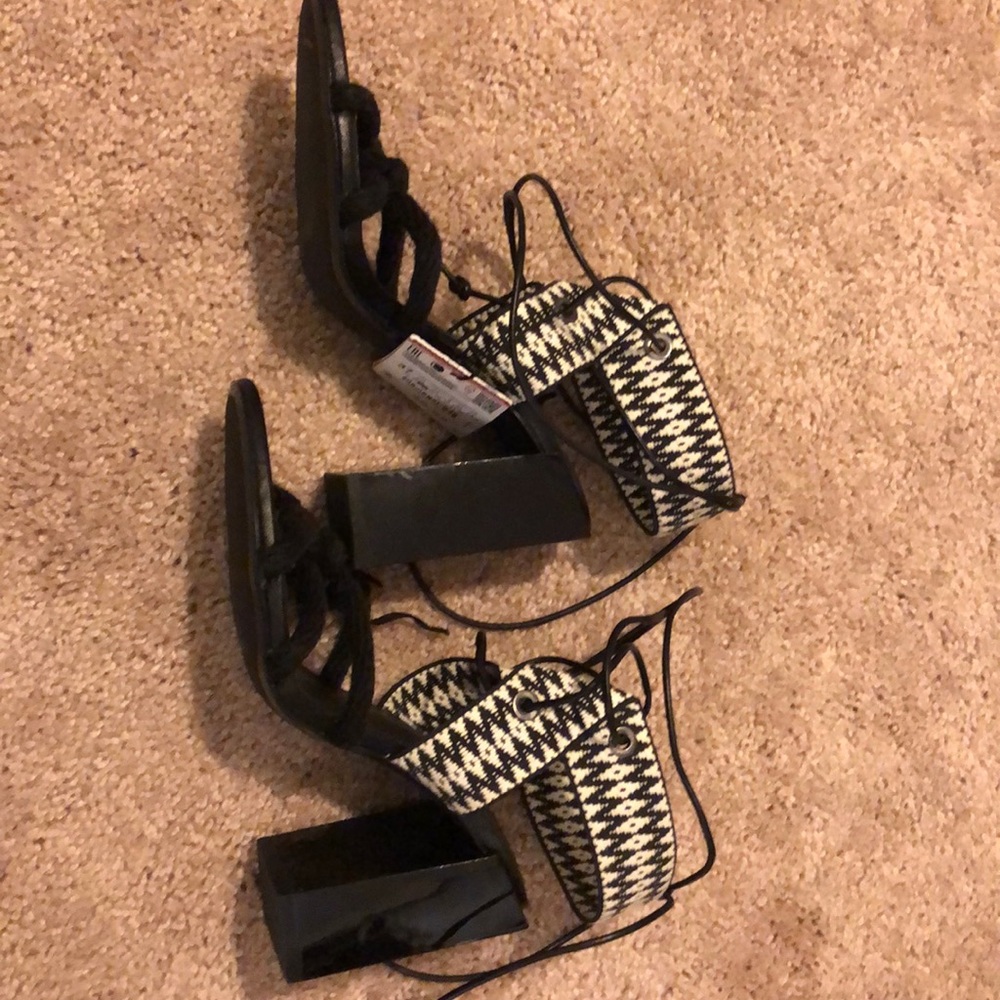Zara block heel sandals